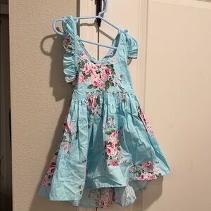 Floral Blue Kids Dress